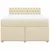 Vidaxl Box spring postelja z vzmetnico krem 140x200 cm blago
