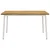 vidaXL 140 x 80 x 75 cm Masiven les akacije Bela Pravokotna
