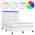 Krevet box spring s madracem LED bijeli 140x200 cm umjetna koža