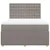 Vidaxl Box spring postelja z vzmetnico taupe 140x200 cm blago