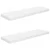 Plutajuće zidne police 2 kom sjajne bijele 80x23,5x3,8 cm MDF