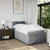 Vidaxl Box spring postelja z vzmetnico svetlo siv 100x200 cm blago
