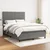 Vidaxl Box spring posteljni z vzmetnico temno siv 140x190 cm blago