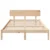 vidaXL Posteljni okvir s hrbtom 160x200 cm Trden borov les