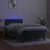 Vidaxl Box spring postelja z vzmetnico LED tem. zelena 80x200 cm žamet
