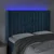Vidaxl LED posteljno vzglavje temno modro 147x16x118/128 cm žamet