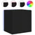 Zidni TV ormarići s LED svjetlima 2 kom crni 40,5 x 35 x 40 cm