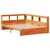 Krevet s policama s uzglavljem 2 pcs Vosak smeđa 200 x 150 cm