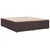 Vidaxl Posteljni okvir brez vzmetnice temno rjav 200x200 cm blago