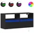 Zidni TV ormarić s LED svjetlima crni 100x31x45 cm