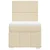 vidaXL Box spring postelja z vzmetnico krem 90x200 cm blago