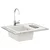 Umivaonik Bijelo 620 x 500 mm 80% kvarc i 20% smola