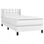 Vidaxl Box spring postelja z vzmetnico bela 80x200 cm umetno usnje