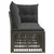 vidaXL Sofa za 4 osebe z levo roko 4 pcs 4-Število sedežev Siva