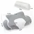 INF Vratni vzglavnik iz spominske pene z ledeno prevleko grey+white, (5000286737)