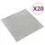 Tepih 20 pcs Svijetlo siva 50 x 50 cm 100% Polipropilen