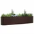 Vidaxl Dvignjena gredica Rjava 400 x 80 x 81 cm Jeklo