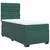 Vidaxl Box spring postelja z vzmetnico temno zelena 90x200 cm žamet