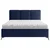 Carryhome OBLAZINJENA POSTELJA 180 cm x 200 cm , tekstil temno modra