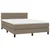 Vidaxl Box spring postelja z vzmetnico taupe 140x190 cm blago