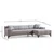 ATELIER DEL SOFA Ugaona garnitura Petra R Corner Light Grey