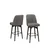 Hanah Home set barskih stolica Evax, 6 kom, sivi / crni