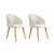 HANAH HOME Set 2 stolice Bentley White Light Oak