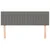 Vidaxl Posteljno vzglavje temno siva 144x5x78/88 cm blago