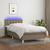 Vidaxl Box spring postelja z vzmetnico LED taupe 90x200 cm blago