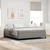 Vidaxl Postelja z vzmetnico Taupe 180 x 200 cm blago