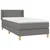 Vidaxl Box spring postelja z vzmetnico temno siva 90x190 cm blago
