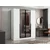 Hanah Home ormar sa reflektujućim staklom Nisa 20602, 180 cm, beli