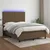 Vidaxl Box spring postelja z vzmetnico LED temno rjava 140x190cm blago