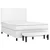Vidaxl Box spring postelja z vzmetnico bel 140x200 cm umetno usnje