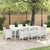 Stol za vrt Bijelo 250 x 100 x 73 cm poliratan