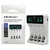Qoltec Polnilnik za baterije AAA/AA LCD, USB-C, bel