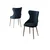 Hanah Home set trpezarijskih stolica Alpa 2 kom, antracit tkanina Babyface, hromirane metalne noge
