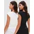 Bershka Majica  črna / bela