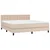 Vidaxl Box spring postelja vzmetnico LED kapučino 180x200 cm um. usnje