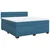 Vidaxl Box spring postelja z vzmetnico modra 180x200 cm žamet