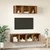 Set TV komoda Zidne 2 pcs Staro drvo Konstruirano drvo