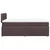 Vidaxl Box spring postelja z vzmetnico temno rjav 120x200 cm blago