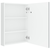 LED kupaonski ormarić s ogledalom sjajni bijeli 50 x 13 x 70 cm