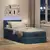 Otomanski krevet s madracem i LED plavi 100x200 cm tkanine