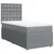 Vidaxl Box spring postelja z vzmetnico svetlo siva 90x190 cm blago