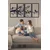 WallXpert metalni zidni ukras 5438, grana sa pticama u 4 panela, 100 x 50 cm, crni