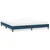 Vidaxl posteljni okvir brez vzmetnice temno modra 200x220 cm žamet