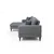 Atelier del Sofa Ugaona garnitura Nordic 90x85x303cm Tamnosiva