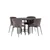 Venture Design Jedilna miza in stol komplet Copenhagen Modesto miza 115x74 cm črno rjava