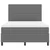 Vidaxl LED Box Spring Postelja Svetlo siva in bela. 140 x 190 cm